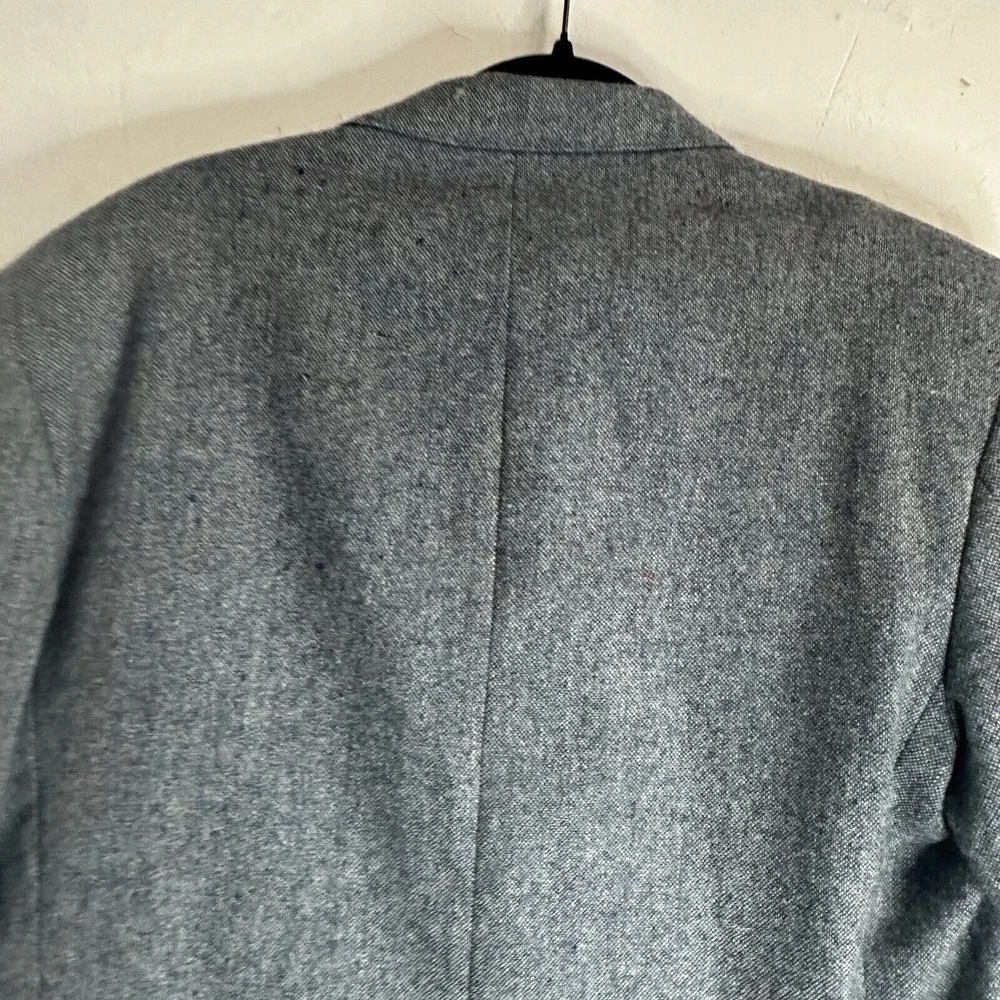 John Molloy Donegal Tweed Mens 42 R Wool Sport Coat Blazer Jacket Leather Button